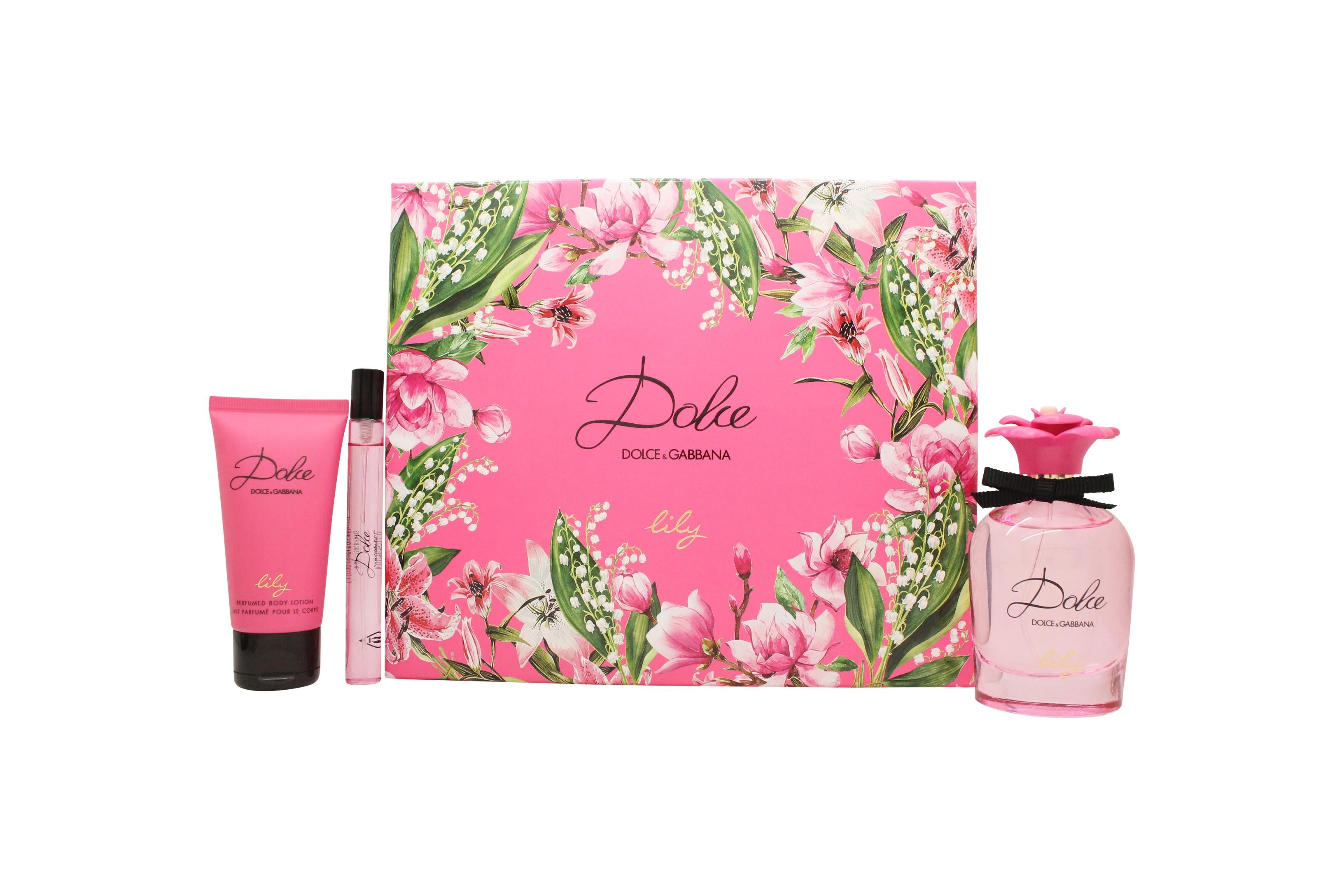 View Dolce Gabbana Dolce Lily Gift Set 75ml EDT 10ml EDT 50ml Body Lotion information
