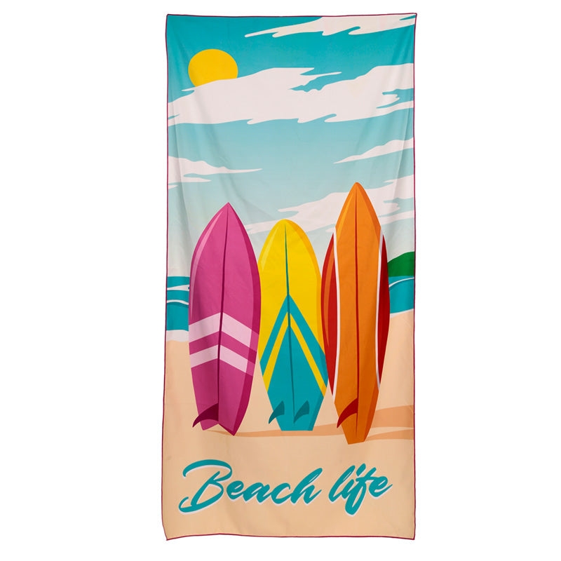 View Microfibre Beach Towel Beach Life Surf information