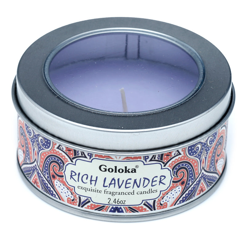 View Goloka Wax Candle Tin Lavender information
