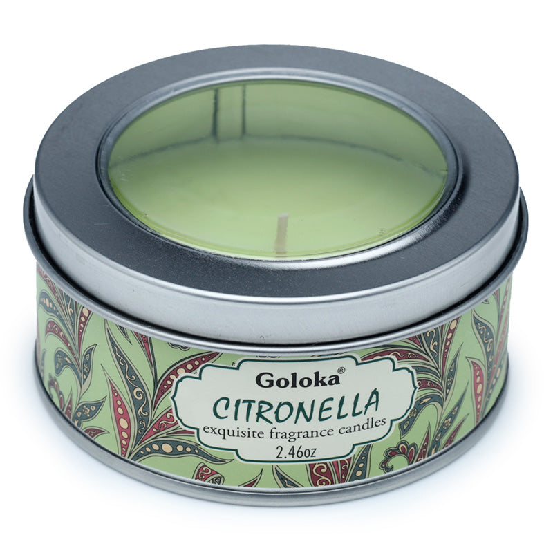 View Goloka Wax Candle Tin Citronella information