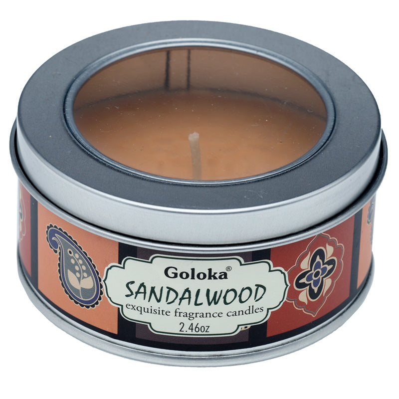 View Goloka Wax Candle Tin Sandalwood information