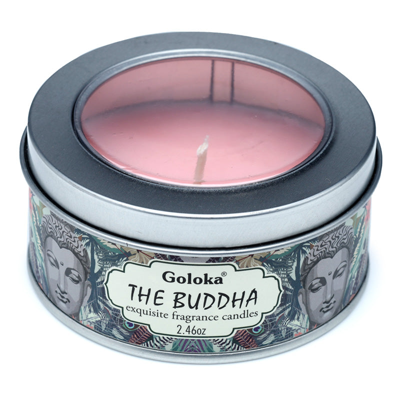 View Goloka Wax Candle Tin The Buddha information