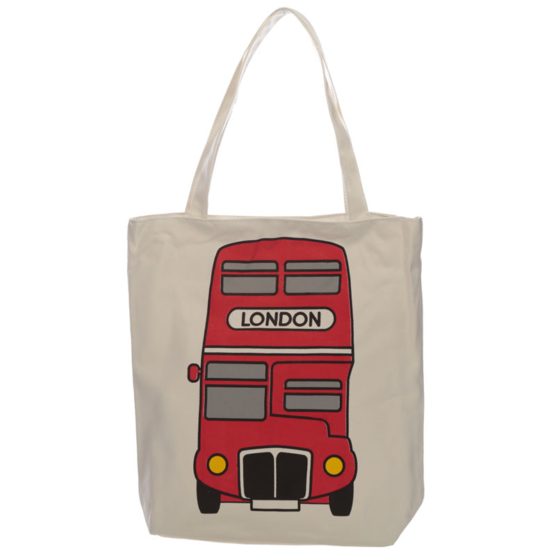 View Handy Cotton Zip Up Shopping Bag London Bus information