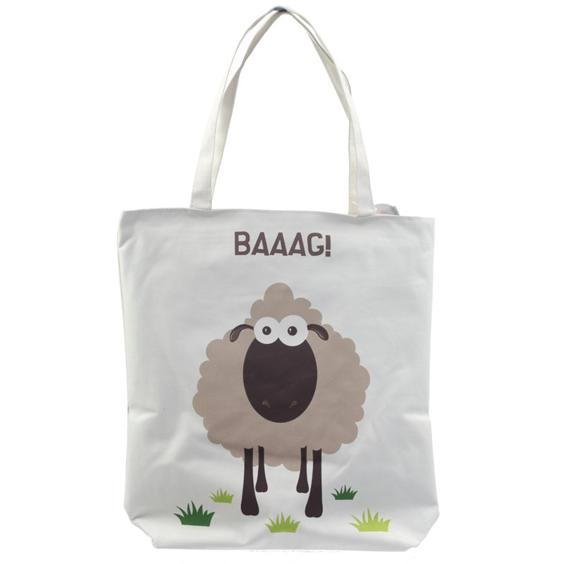 View Handy Cotton Zip Up Shopping Bag Sheep Design information