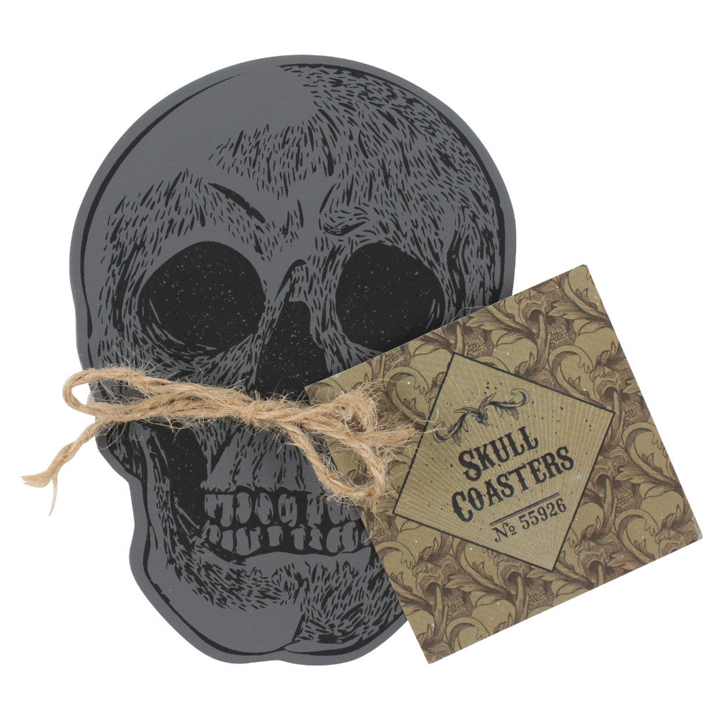 View Set Of 4 Skull Coasters information