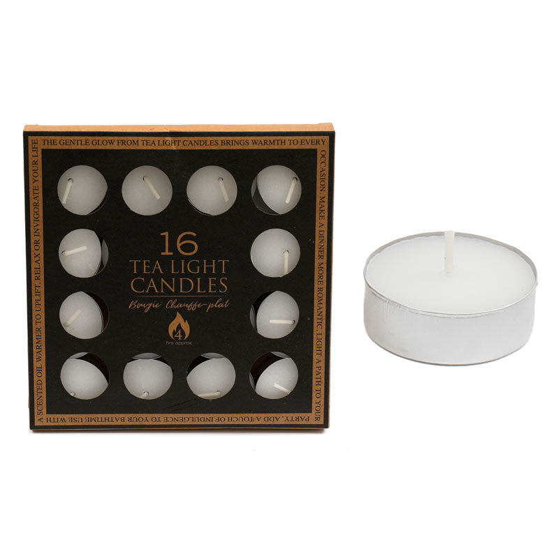 View Pack of 16 4Hour Unscented Tealight Candles information