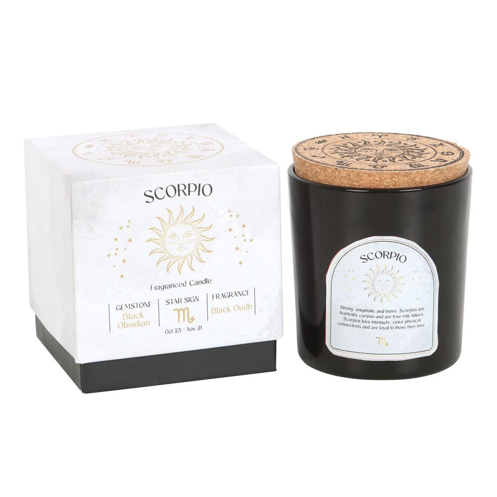 View Scorpio Black Oudh Gemstone Zodiac Candle information