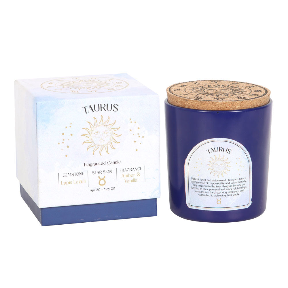 View Taurus Amber Vanilla Gemstone Zodiac Candle information