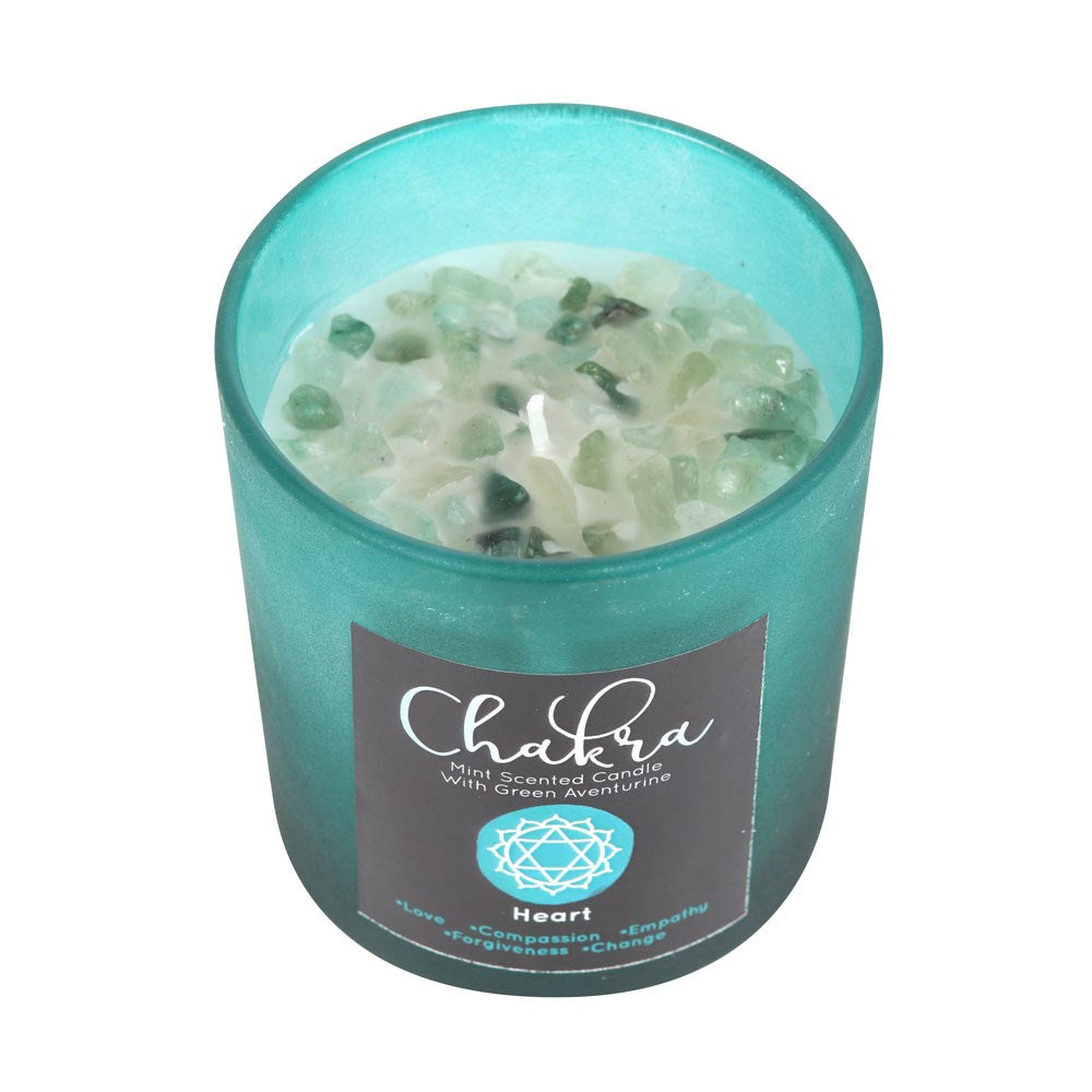 View Heart Chakra Mint Crystal Chip Candle information