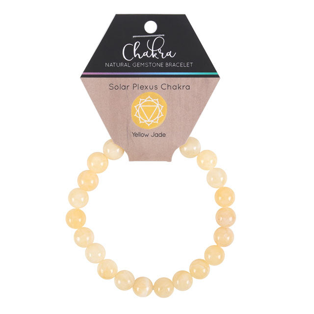 View Solar Plexus Chakra Yellow Jade Gemstone Bracelet information
