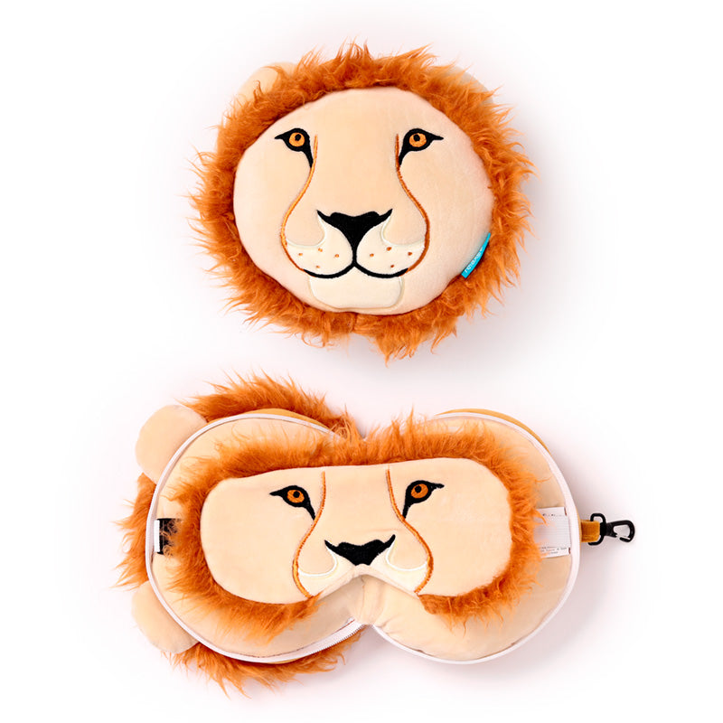 View Relaxeazzz Travel Pillow Eye Mask Lion information