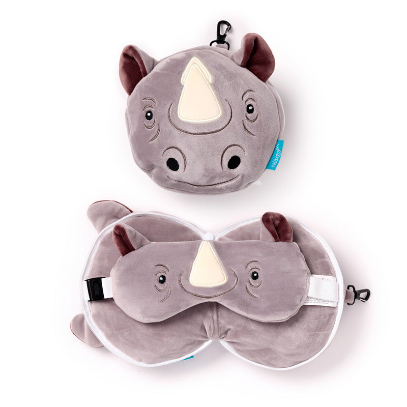 View Relaxeazzz Travel Pillow Eye Mask Rhino information