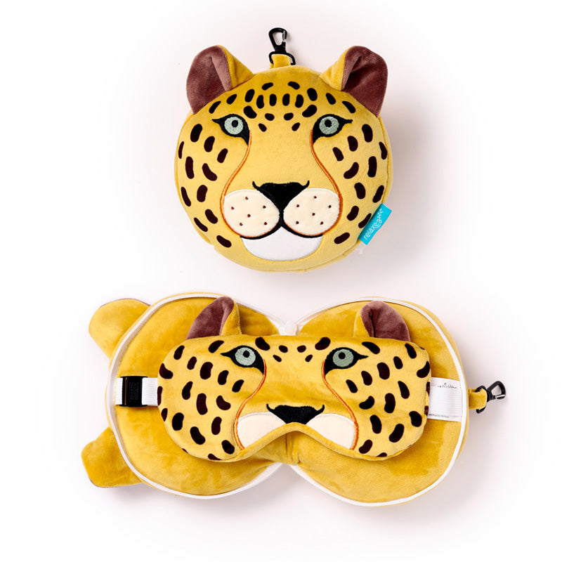 View Relaxeazzz Travel Pillow Eye Mask Leopard information