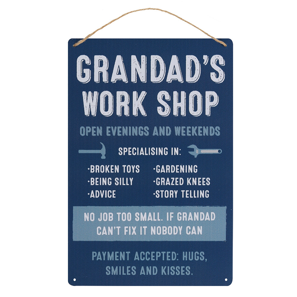 View Grandads Work Shop Metal Sign information