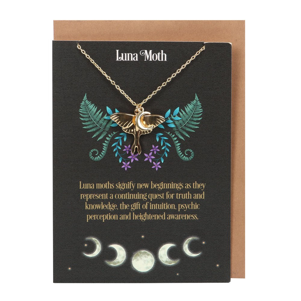 View Luna Moth Necklace Card information