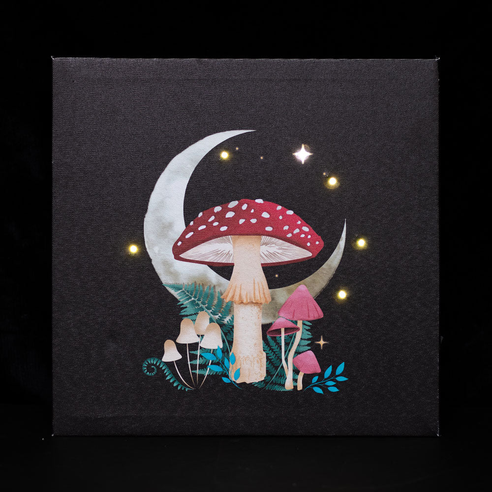 View Forest Mushroom Light Up Canvas Plaque information