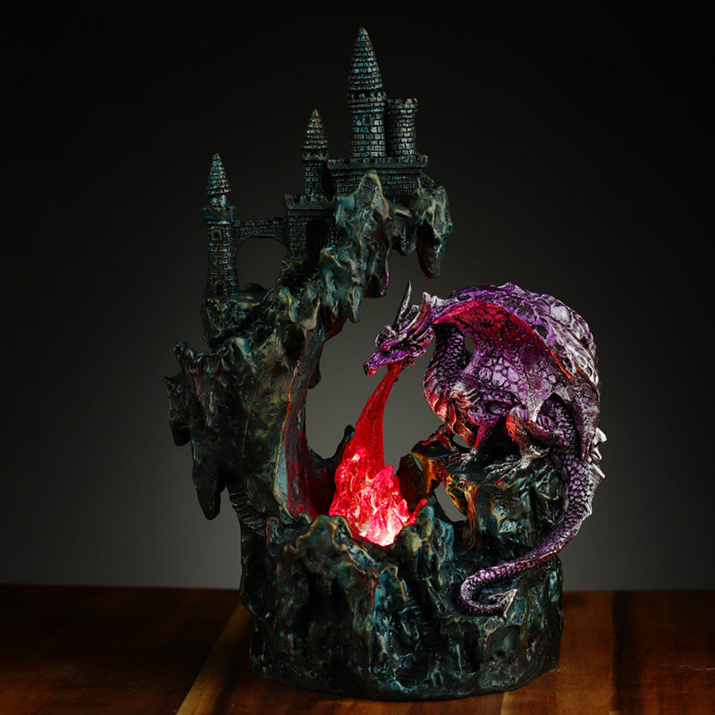 View Fire Breather Cliff Top Castle LED Dark Legends Dragon Figurine information