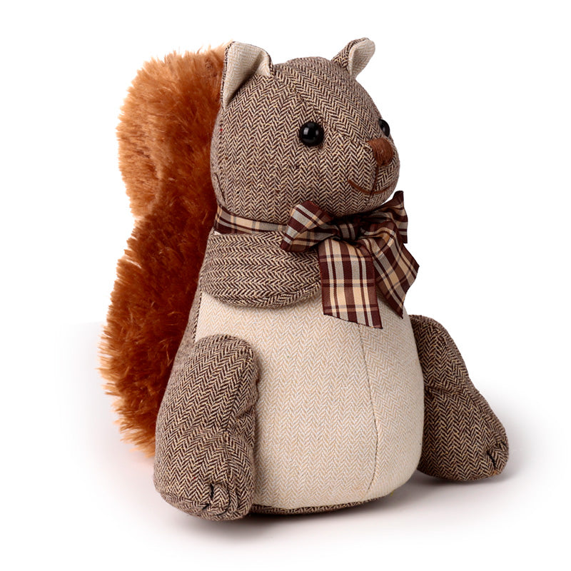 View Door Stop Plush Squirrel in Bowtie information