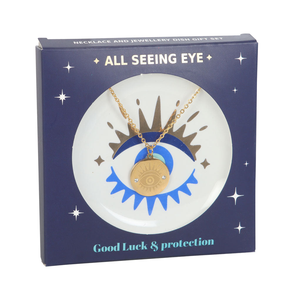 View All Seeing Eye Necklace Dish Gift Set information