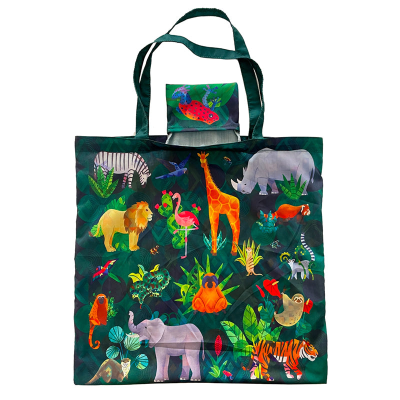 View Handy Foldable Shopping Bag Animal Kingdom information