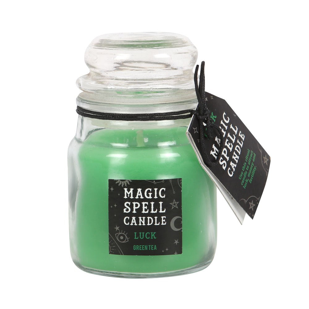 View Green Tea Luck Spell Candle Jar information