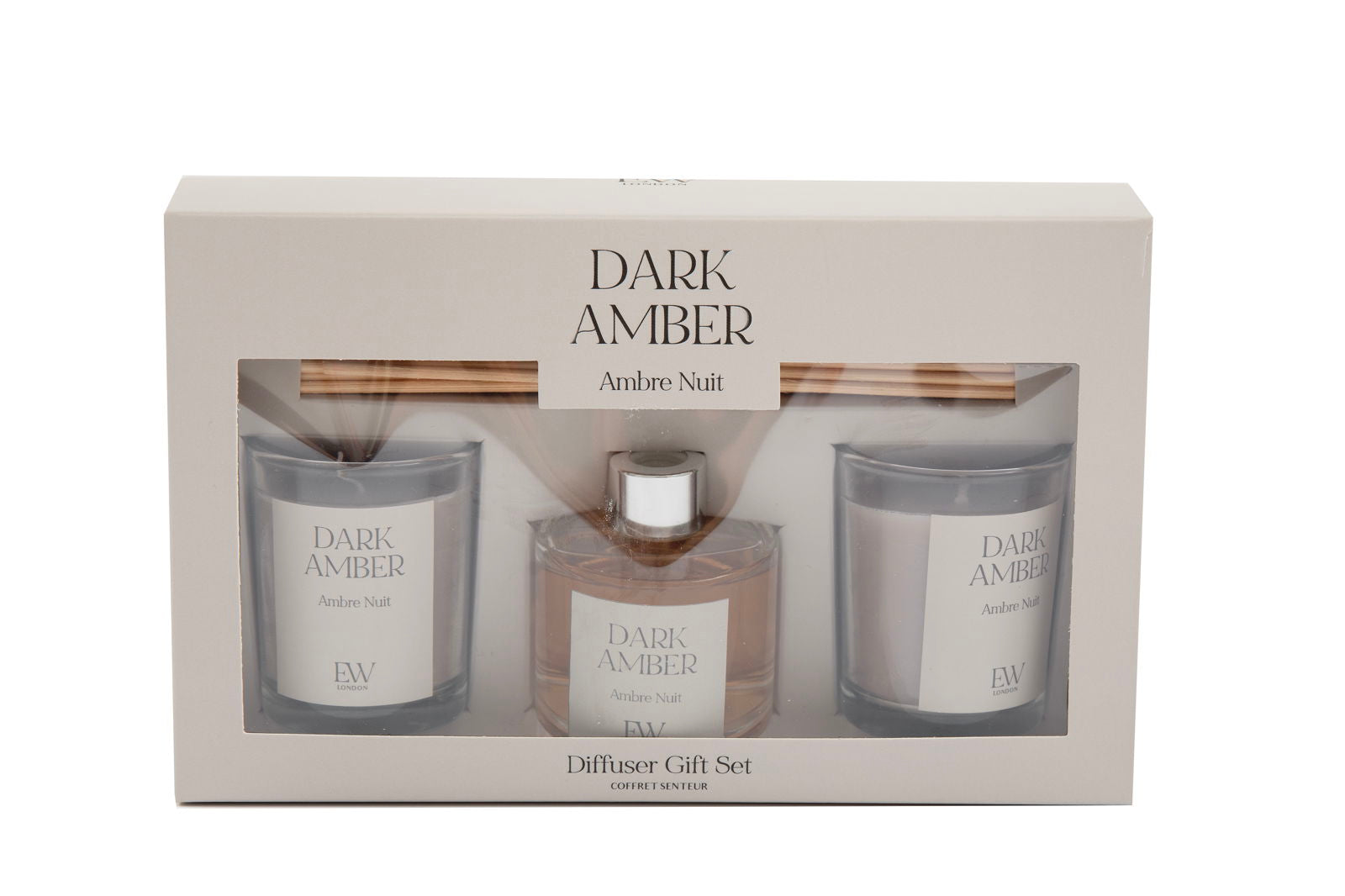 View Dark Amber Scented 50ml Diffuser and Candle Giftset information