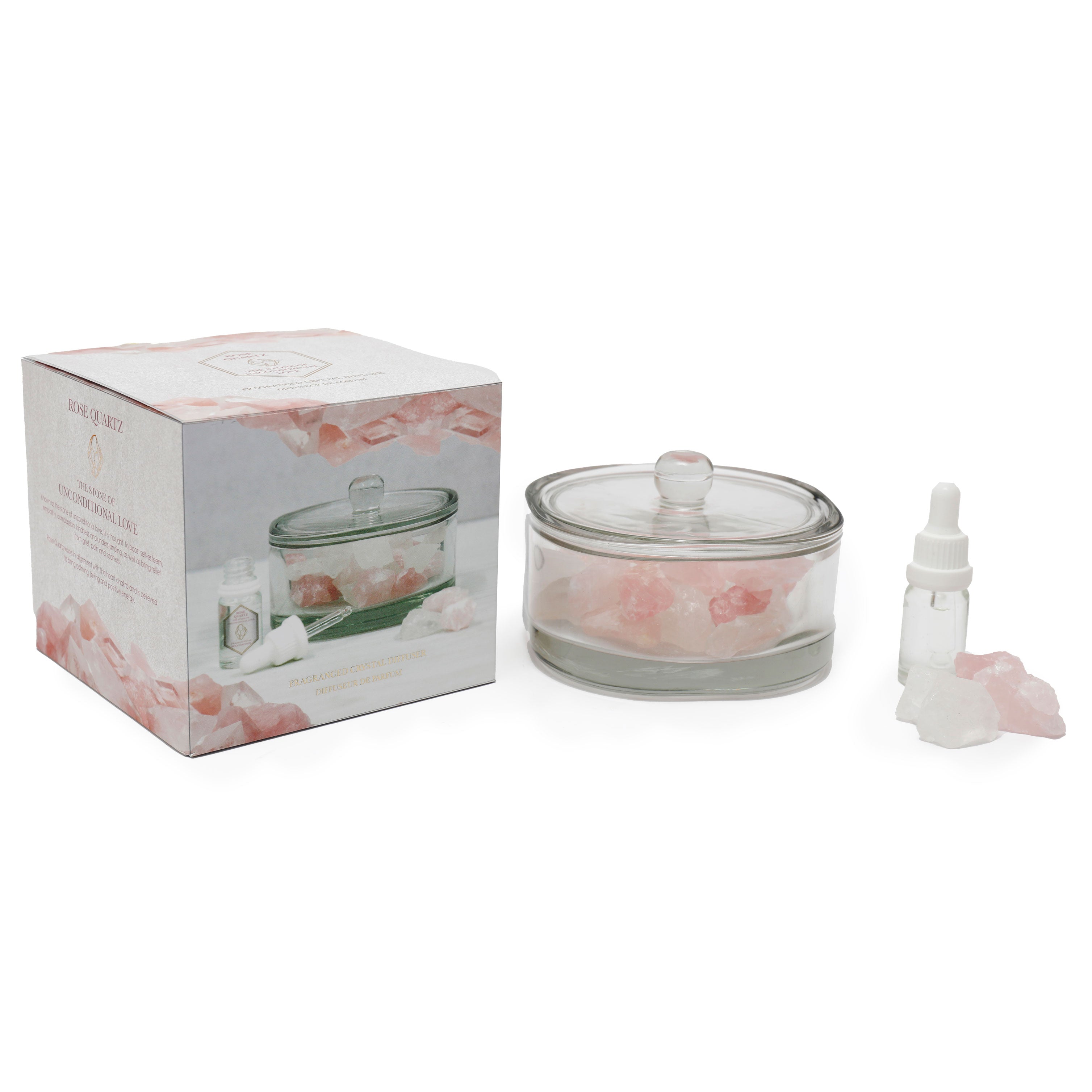 View 400g Rose Quartz Crystal Oil Diffuser information