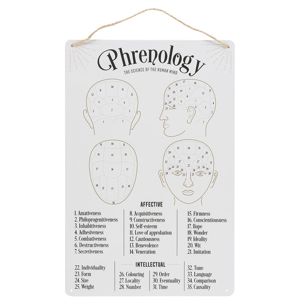 View Phrenology Map Metal Sign information