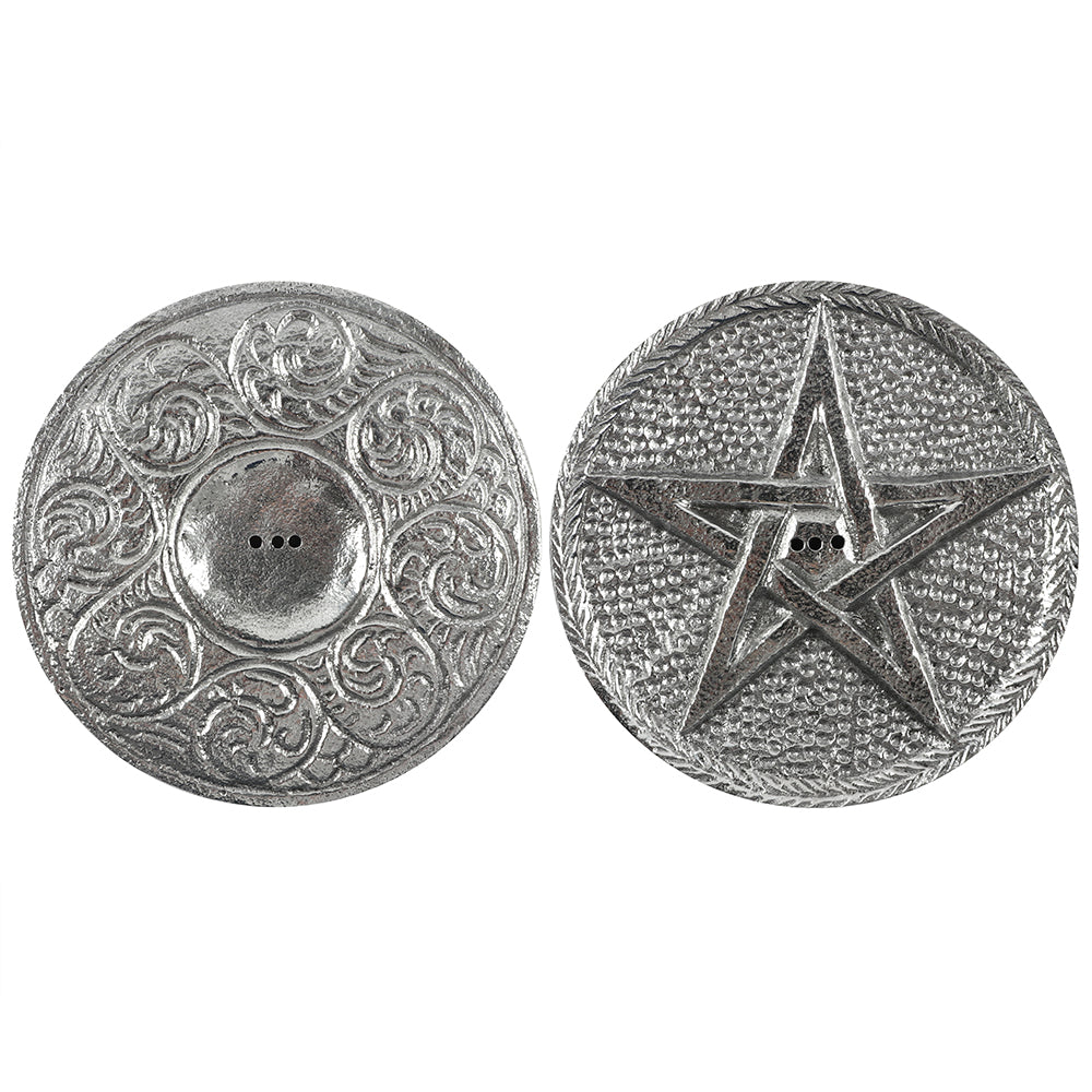 View 10cm Silver Pentagram Incense Holder information