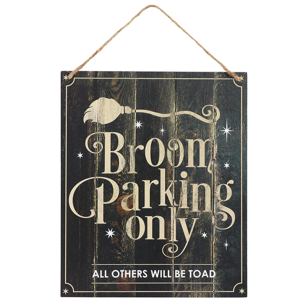 View Broom Parking Only Hanging MDF Sign information