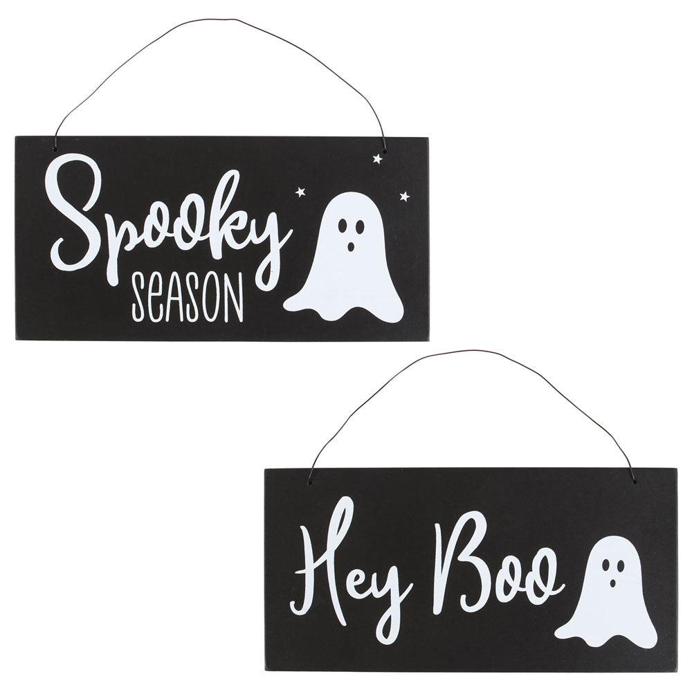 View Set of 2 Hey Boo Signs information