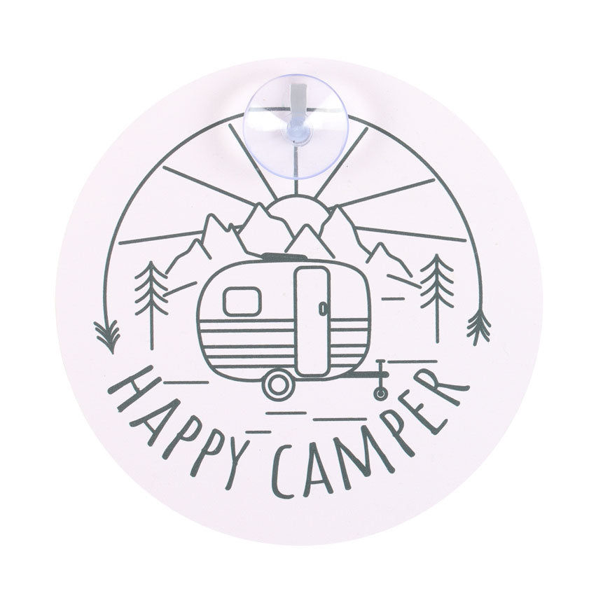 View Happy Camper Window Sign information