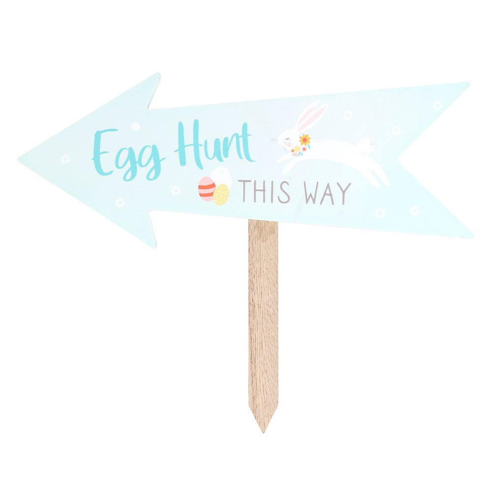 View Egg Hunt This Way Sign Stake information