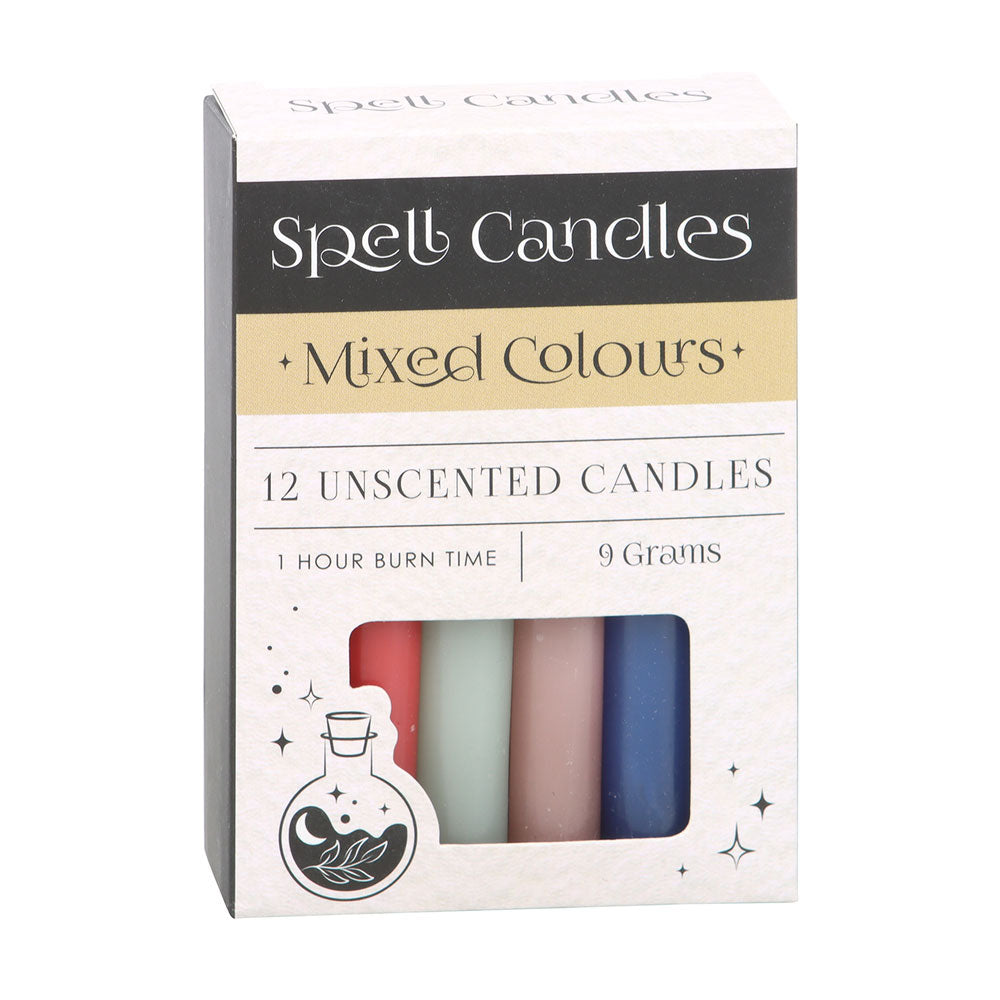 View Pack of 12 Mixed Colour Spell Candles information