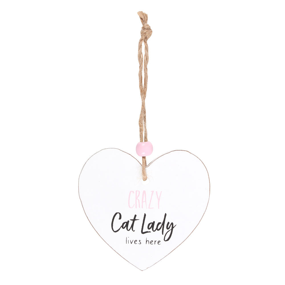View Crazy Cat Lady Hanging Heart Sentiment Sign information
