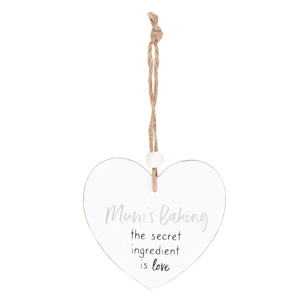 View Mums Baking Secret Ingredient Hanging Heart Sentiment Sign information