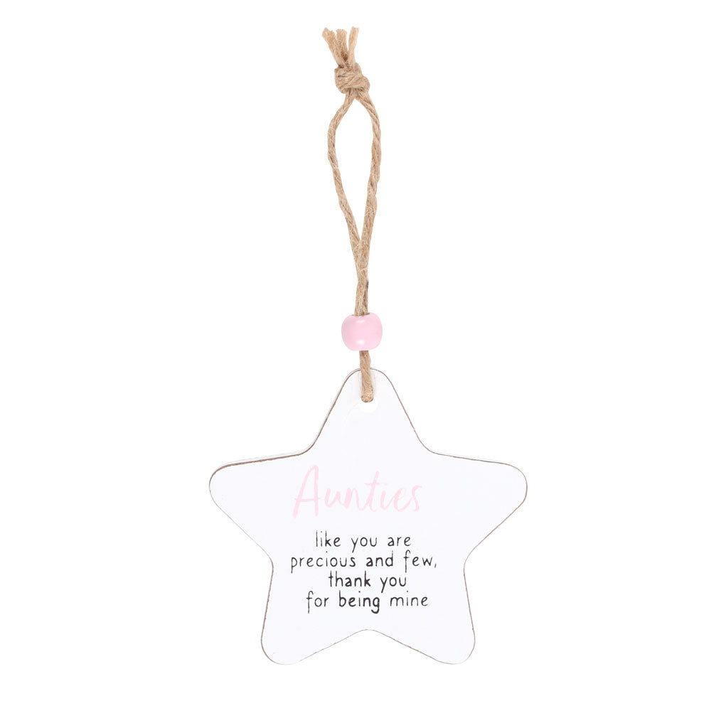 View Aunties Hanging Star Sentiment Sign information