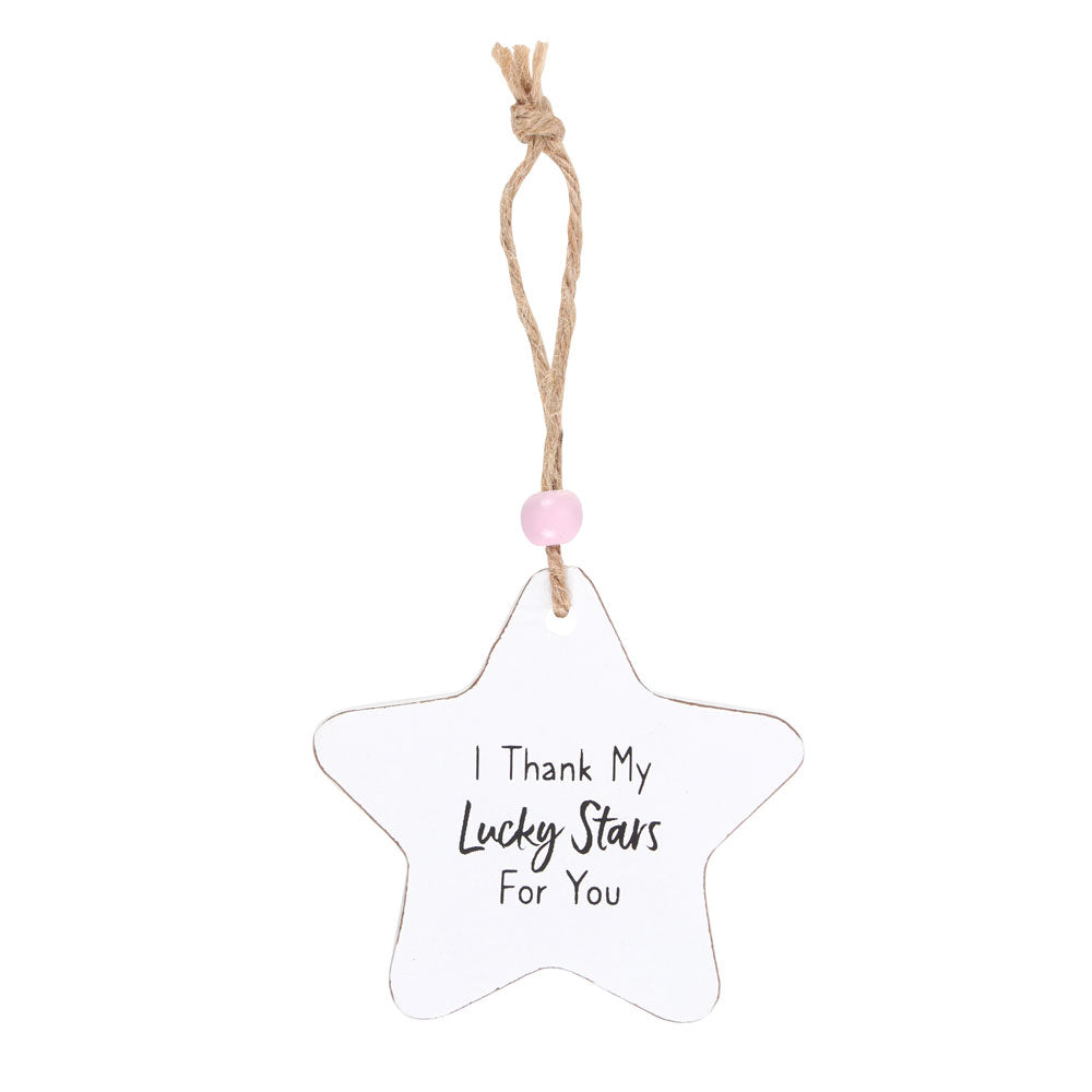 View I Thank My Lucky Stars Hanging Star Sentiment Sign information