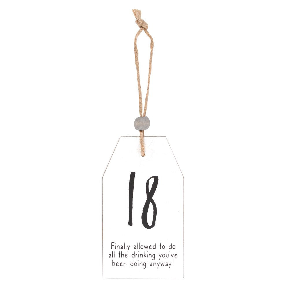 View 18 Milestone Birthday Hanging Sentiment Sign information