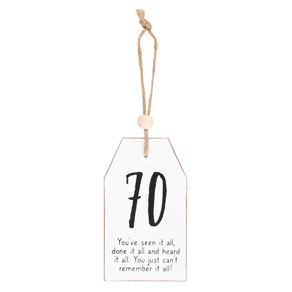 View 70 Milestone Birthday Hanging Sentiment Sign information