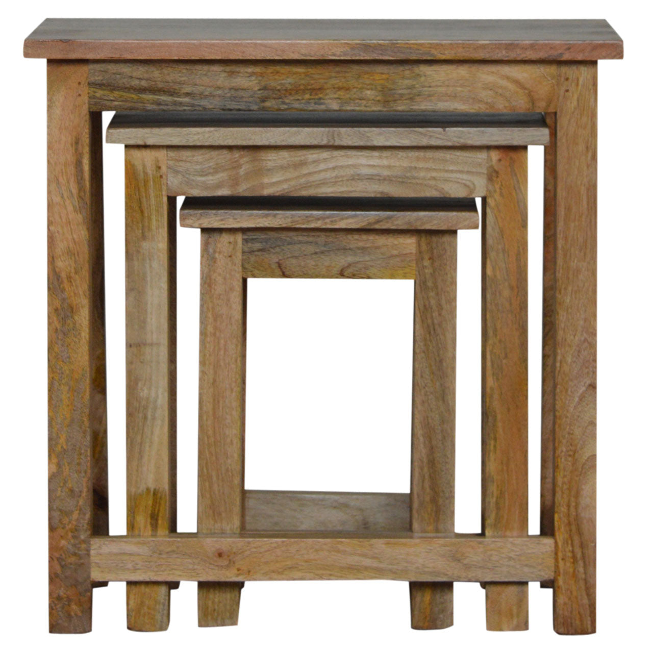 View Country Solid Wood Stool Set of 3 information