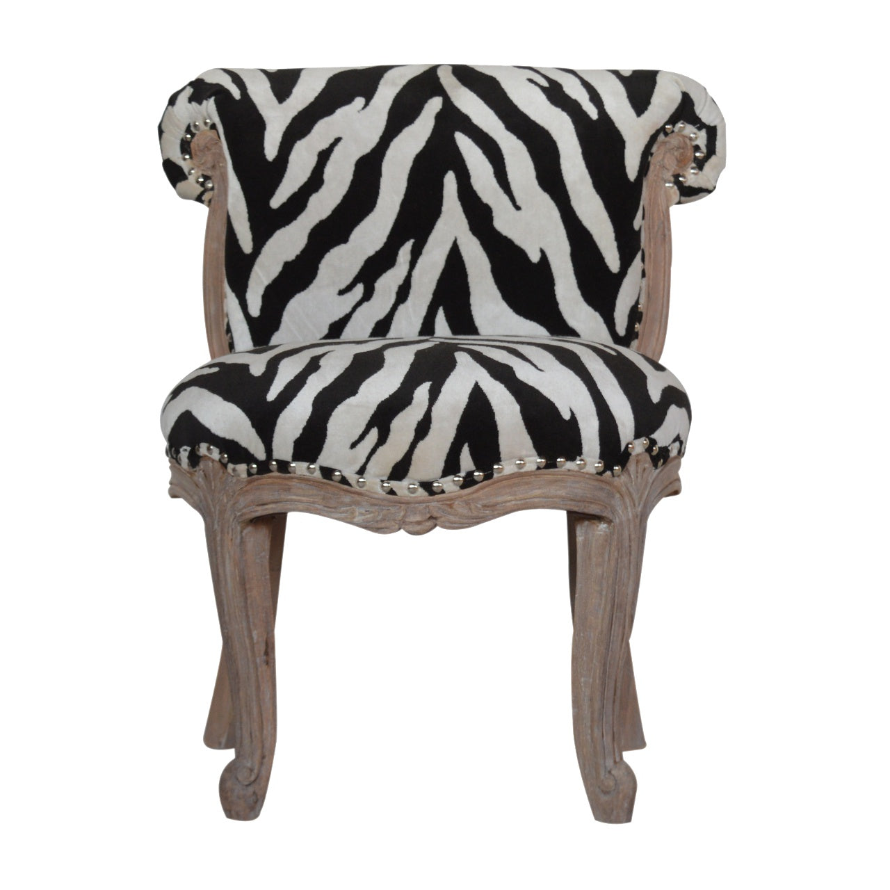 View Zebra Printed Studded Chair information