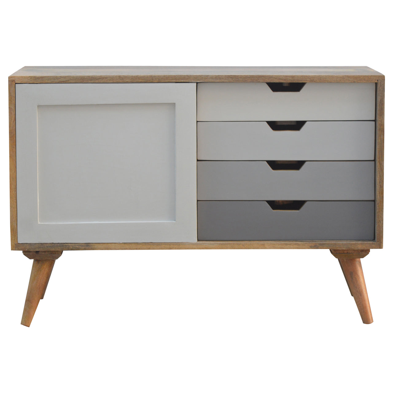 View Grey Gradient Sliding Sideboard information