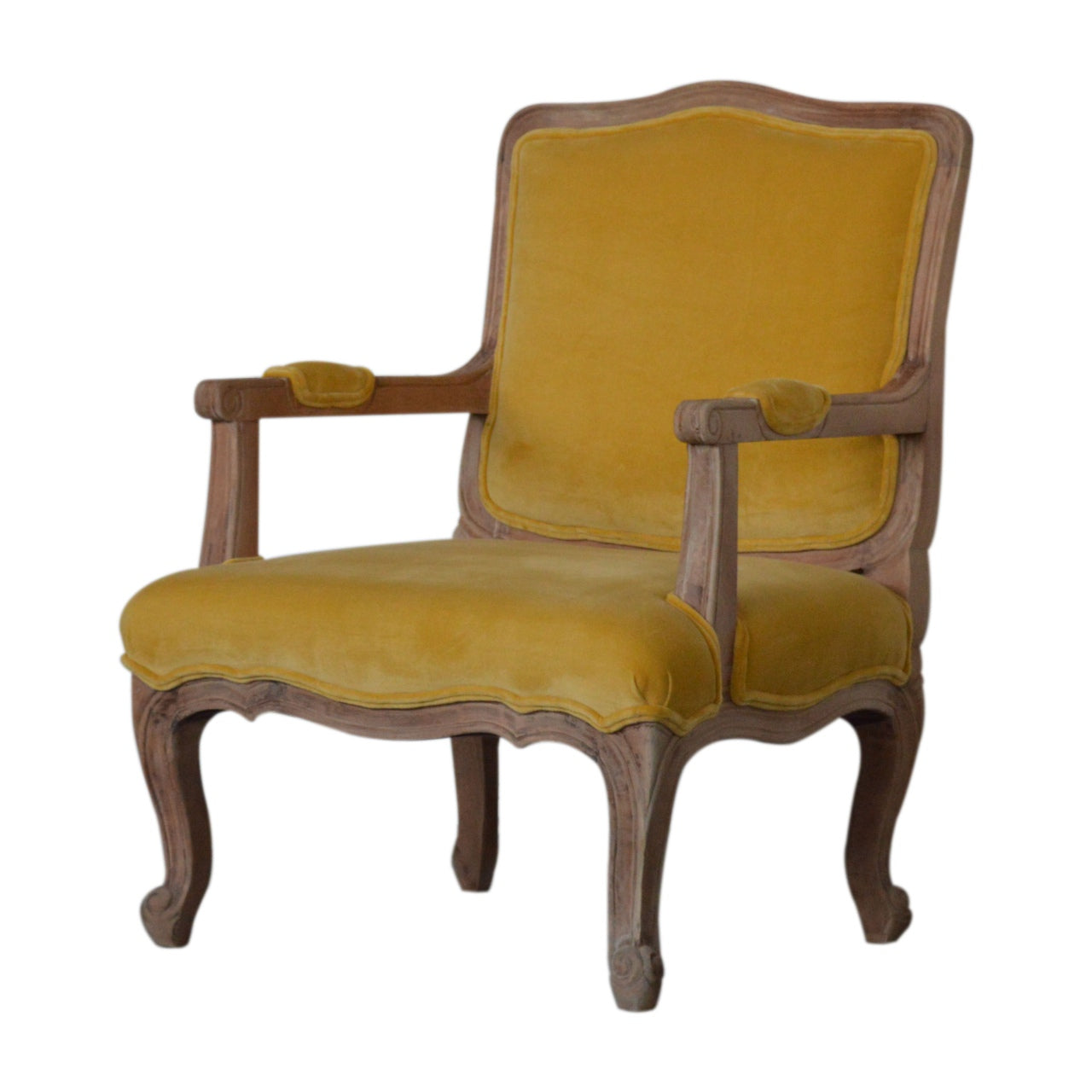 View Mustard Velvet French Style Chair information