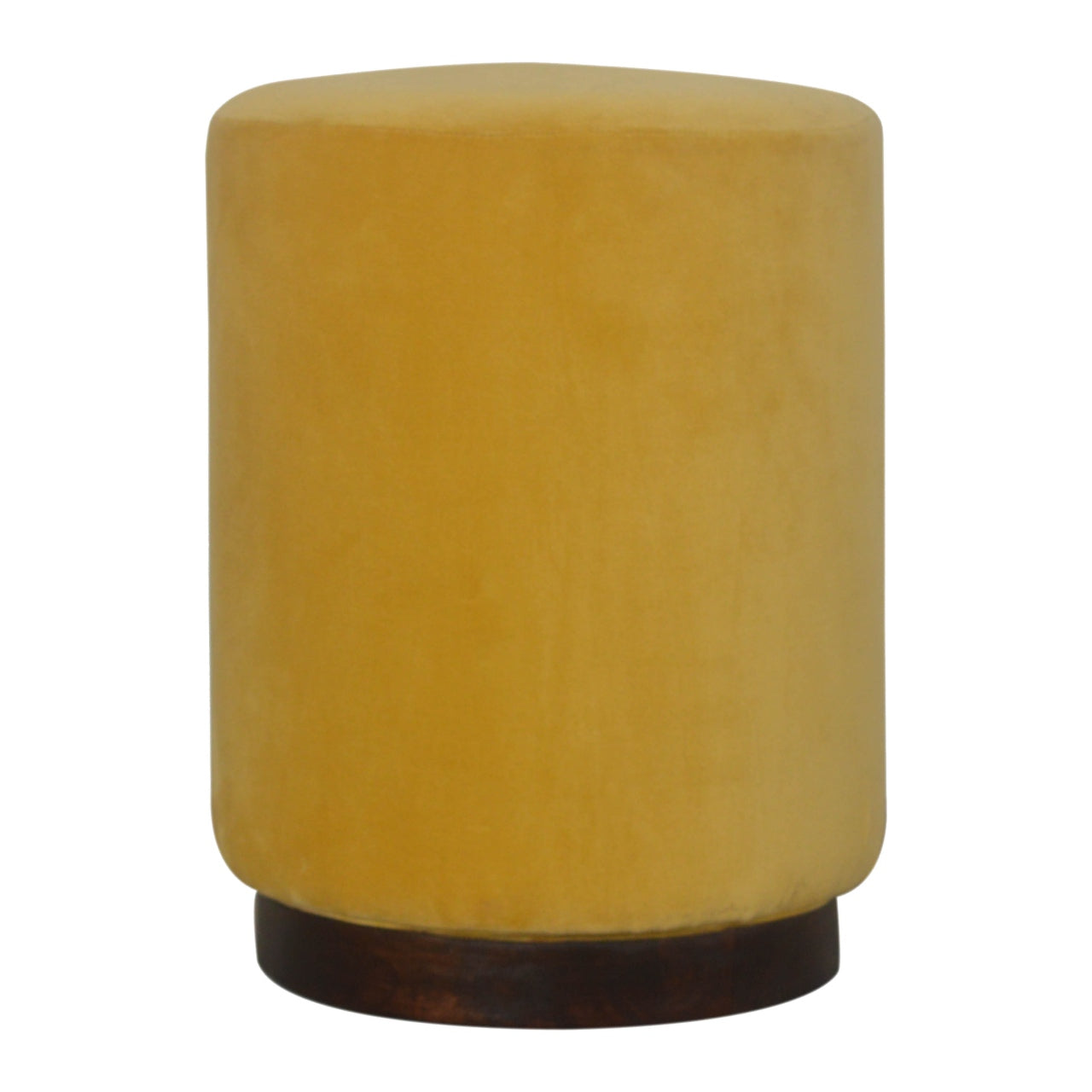 View Mustard Velvet Wooden Footstool information