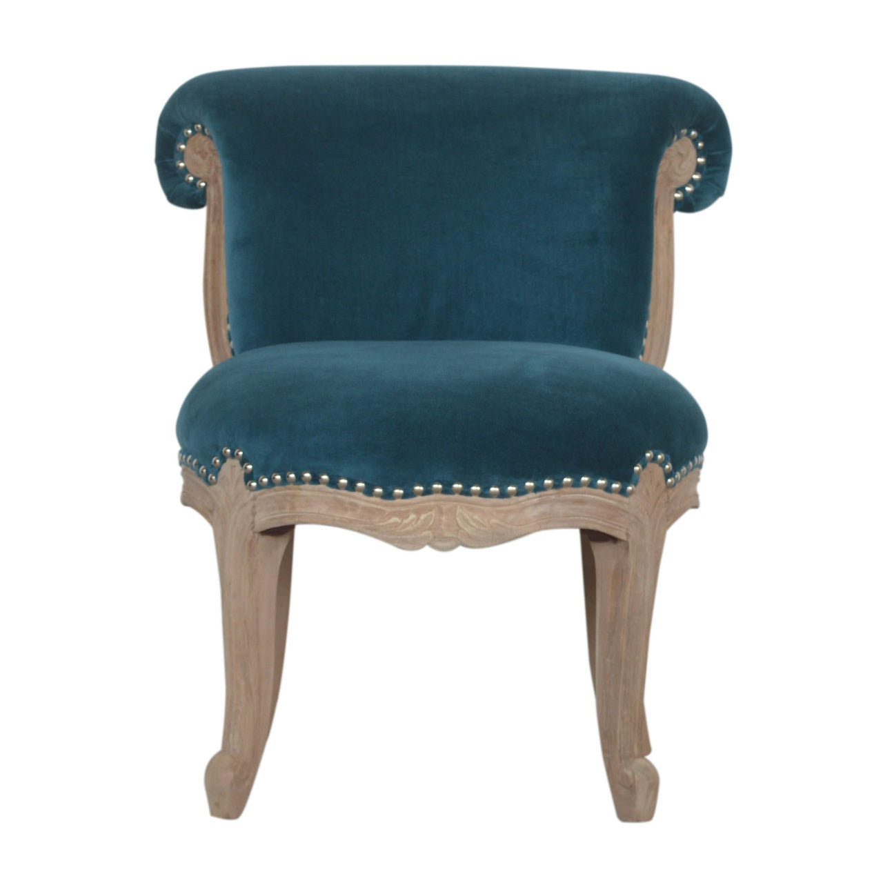 View Teal Velvet Studded Chair information