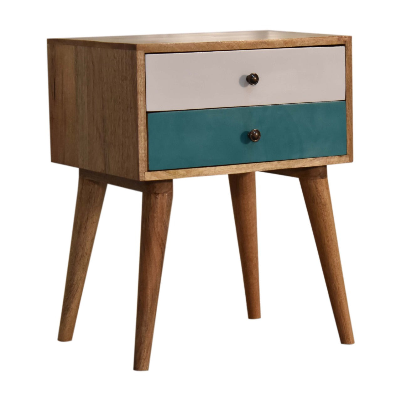 View Teal Modern Solid Wood Bedside information