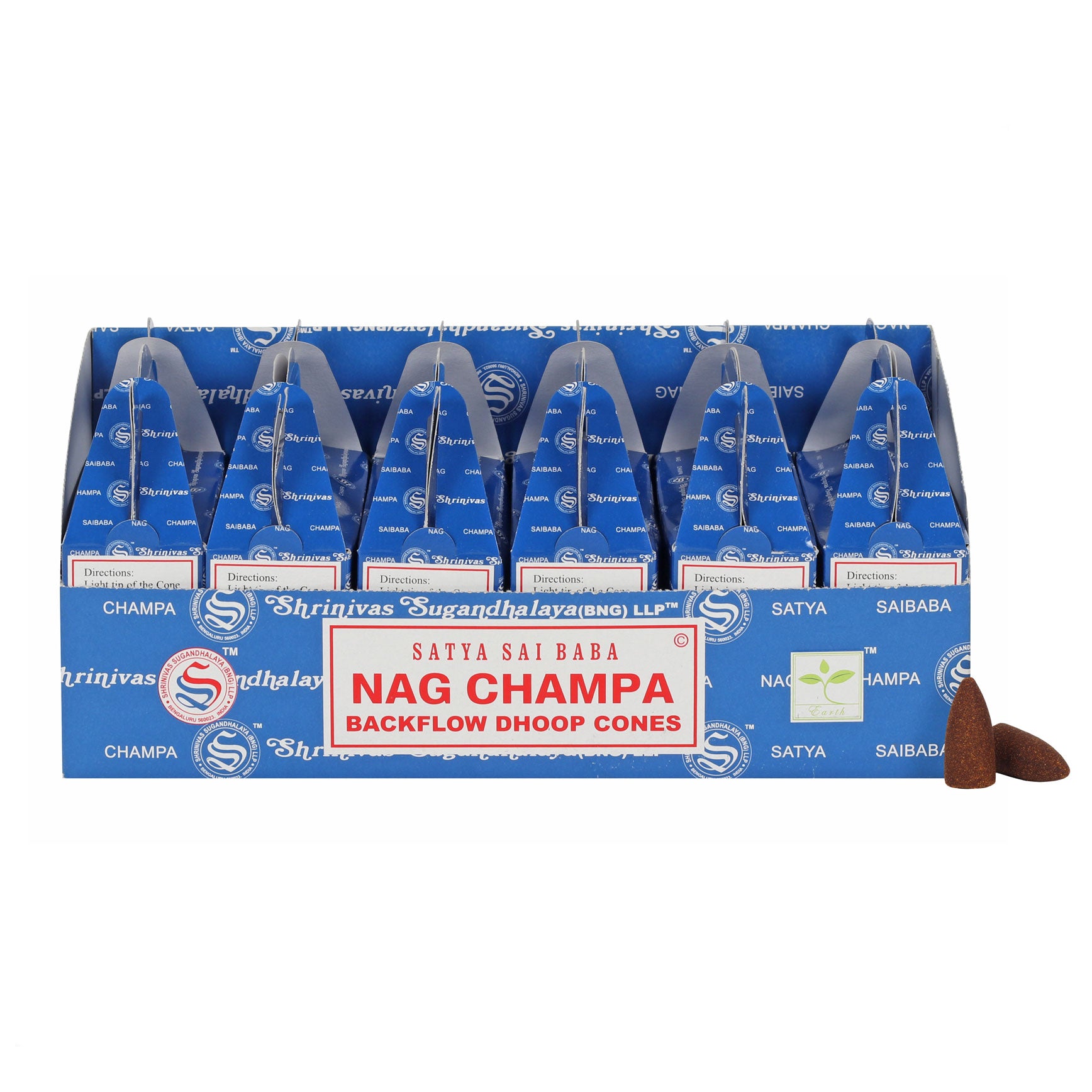 View Set of 6 Packets of Satya Nag Champa Backflow Dhoop Cones information