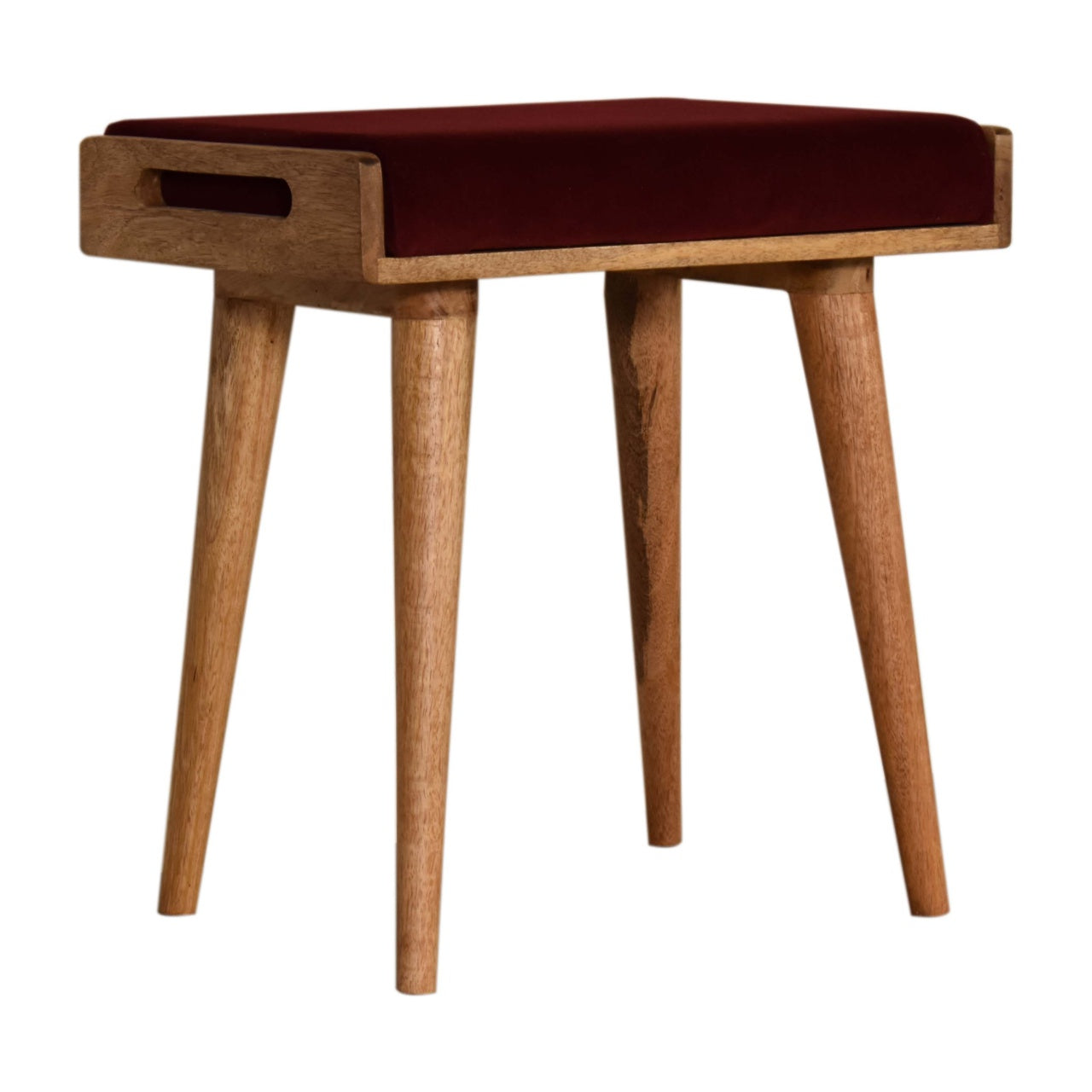 View Wine Red Tray Style Footstool information