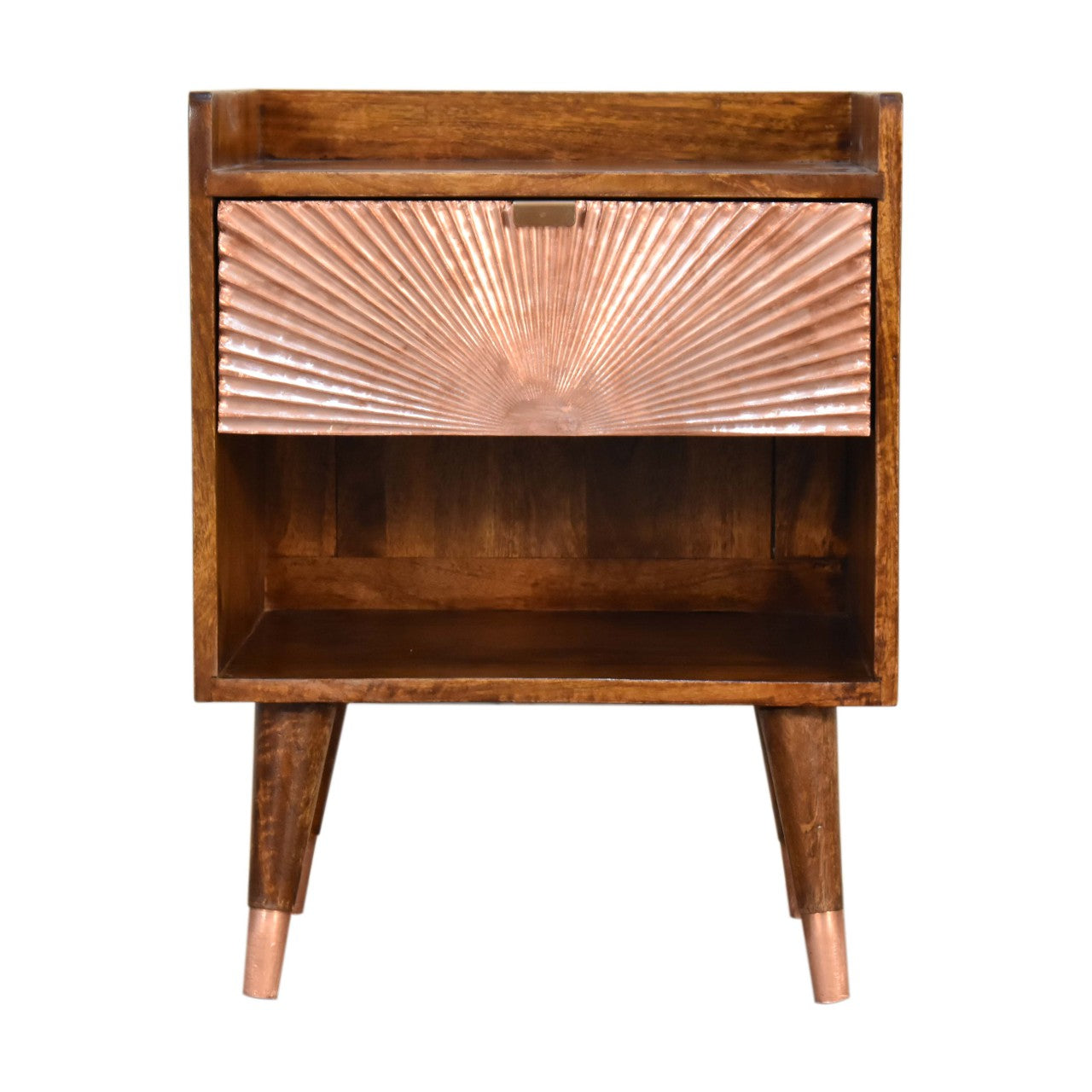 View Manila Copper 1 Drawer Bedside information